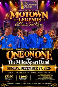 The Clocktower Presents Motown, Classic Soul Revue (Group: One on One & The MilesApart Band) @ The Clocktower Cabaret