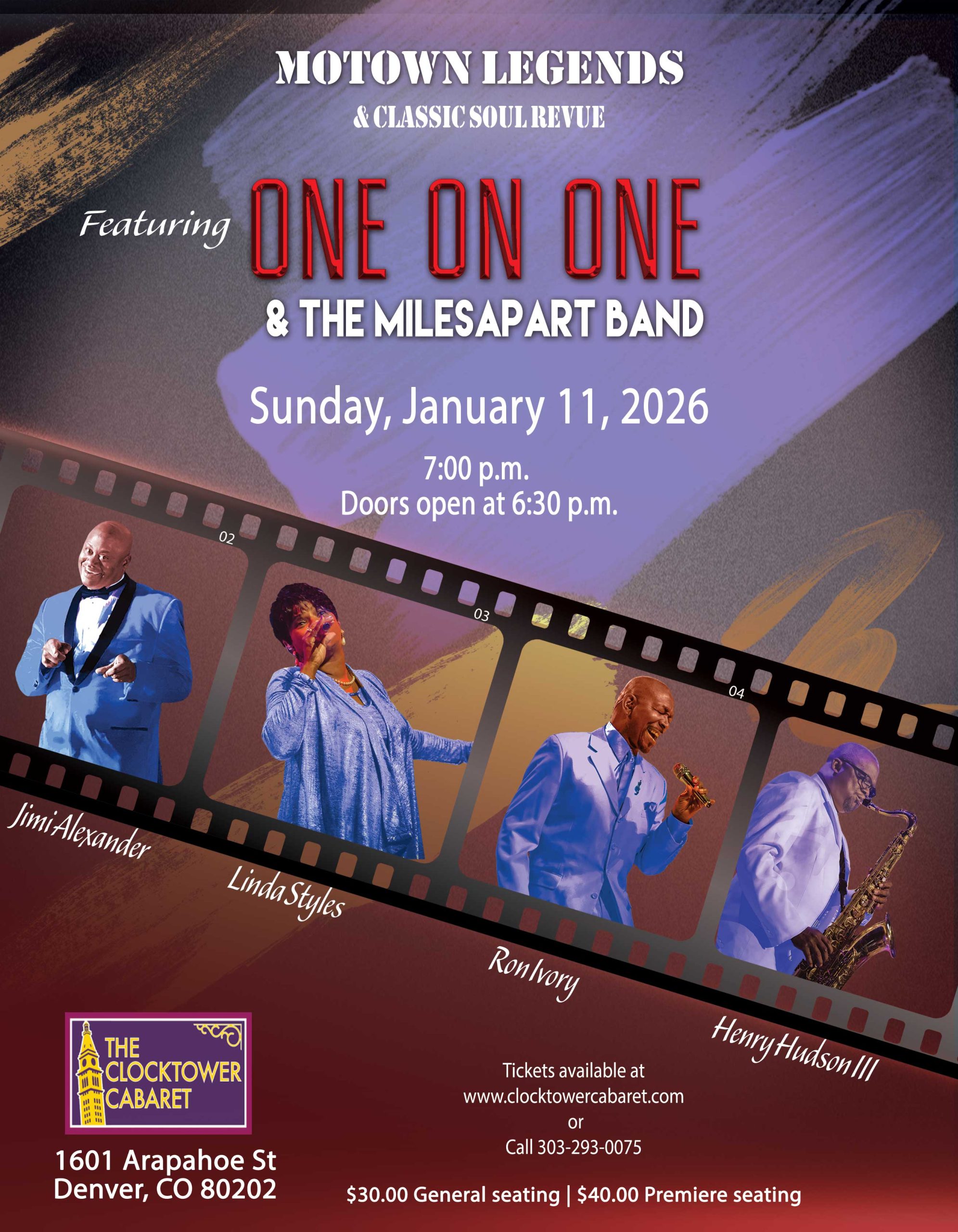 You are currently viewing The Clocktower Presents Motown/Classic Soul Revue (Group: One on One & The MilesApart Band)