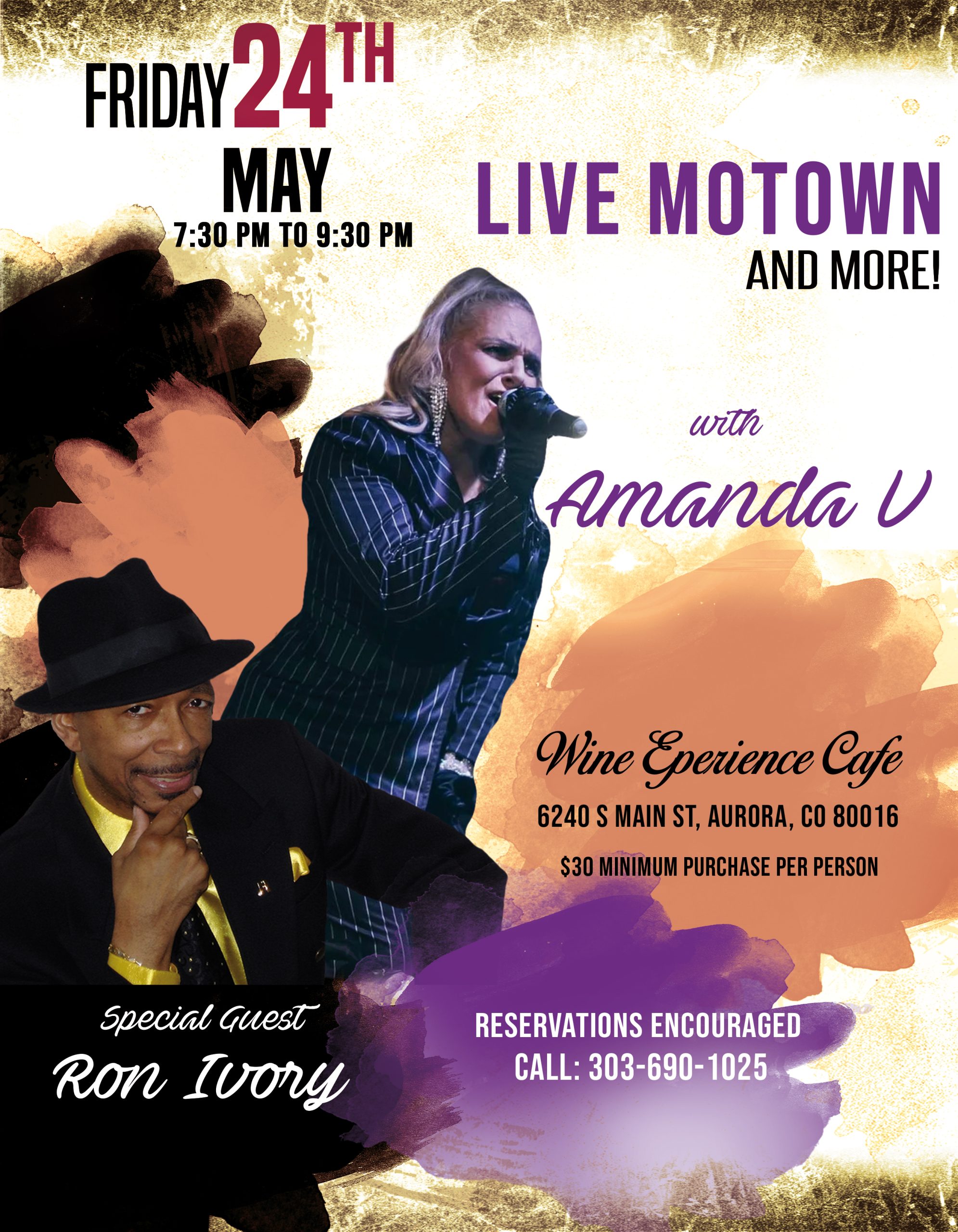 Read more about the article Wine Experience Cafe Live Motown (Performer: Amanda V with Special Guest Ron Ivory)