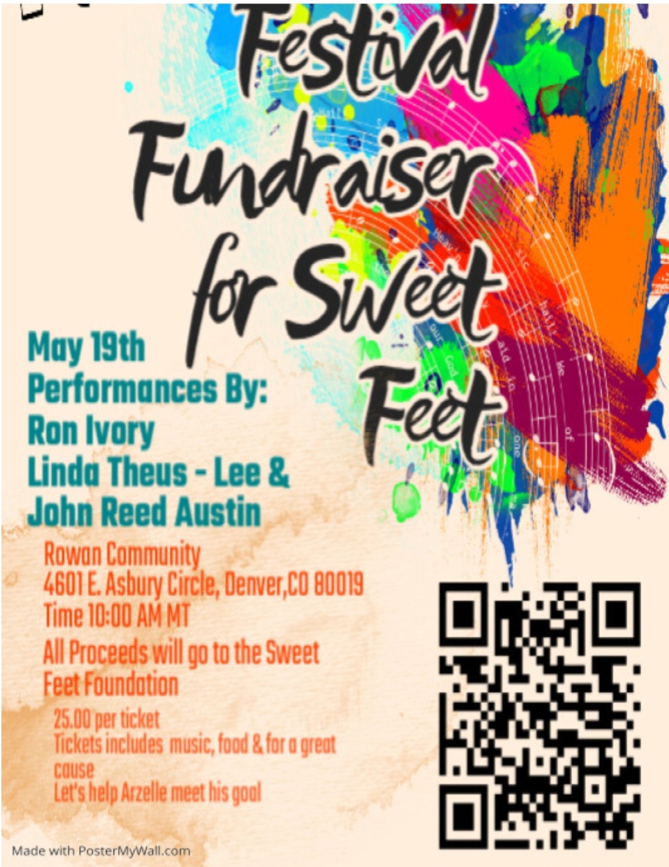 You are currently viewing Rowan Community Health Fundraiser for “Sweet Feet Foundation” (Performances by Ron Ivory, Linda Theus-Lee & John Reed Austin)