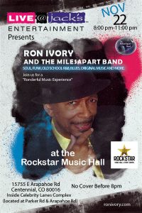 Live at Jacks Presents Ron Ivory and The Milesapart Band at Rockstar Music Hall-Celebrity Lanes Complex @ Rockstar Music Hall at Celebrity Lanes Complex